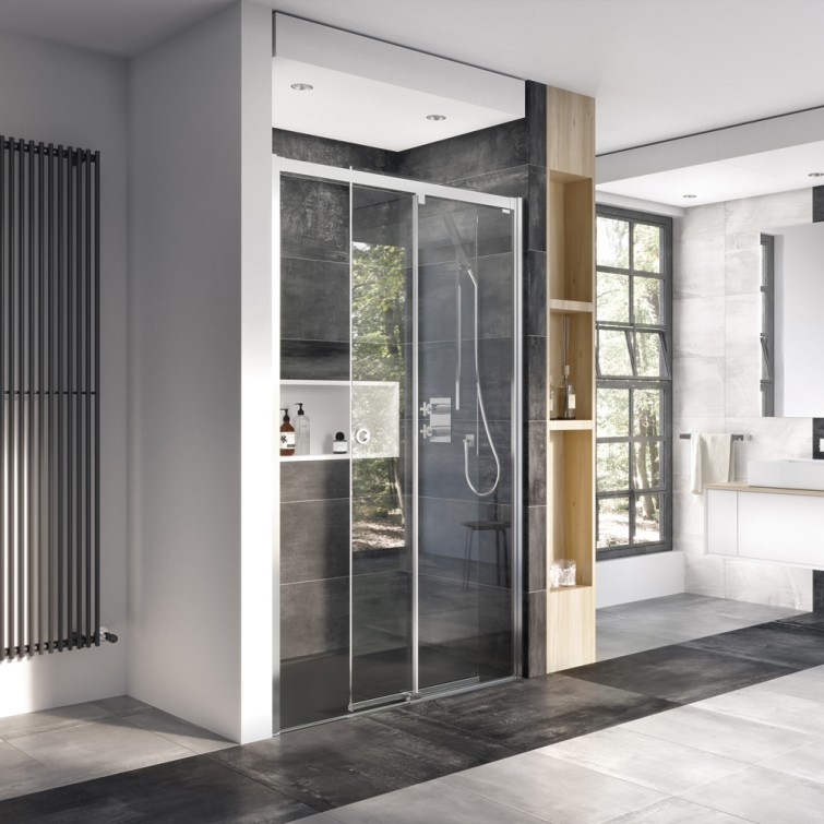 Roman Decem Level Access Sliding Door Shower Enclosure